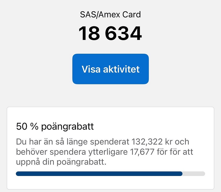 I’m 17.677 SEK Away From My Next SAS Amex Elite Fly 2 for 1 Voucher (REMINDER)