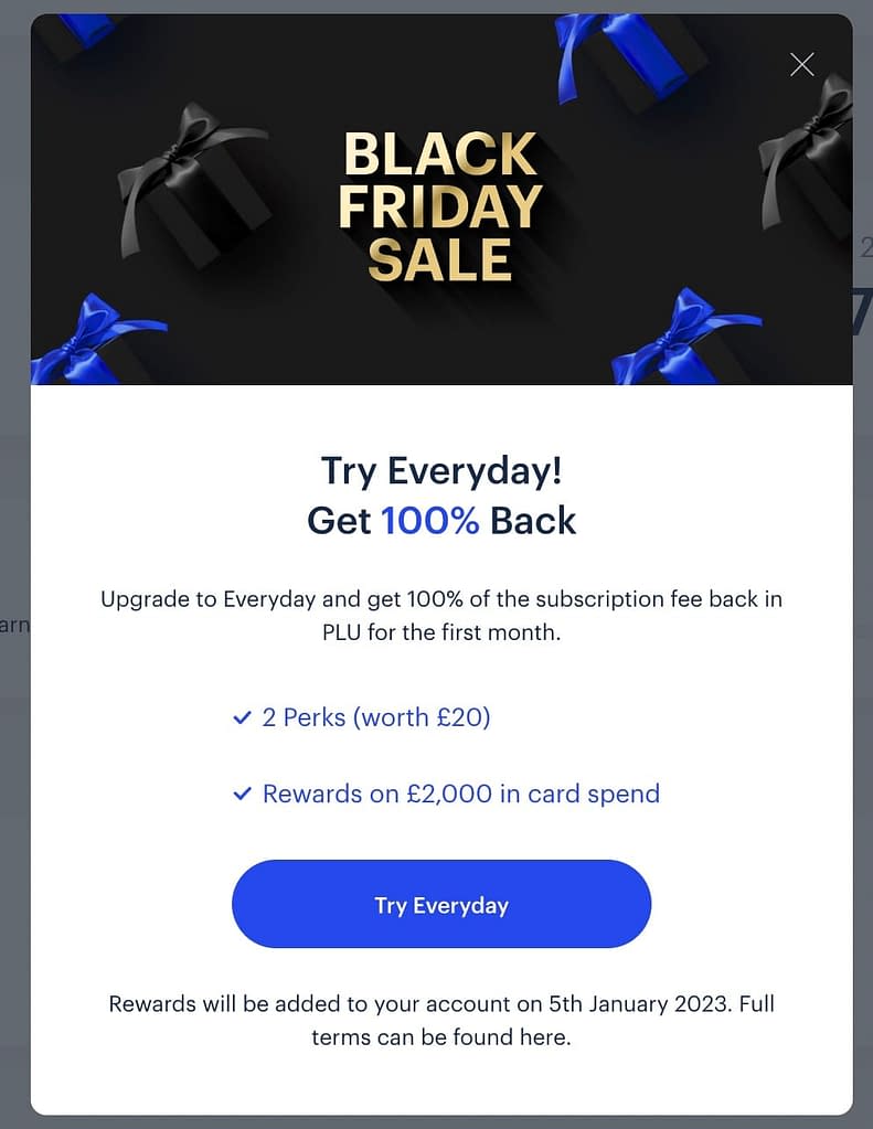 Plutus Black Friday 2022 - Try Everyday for free