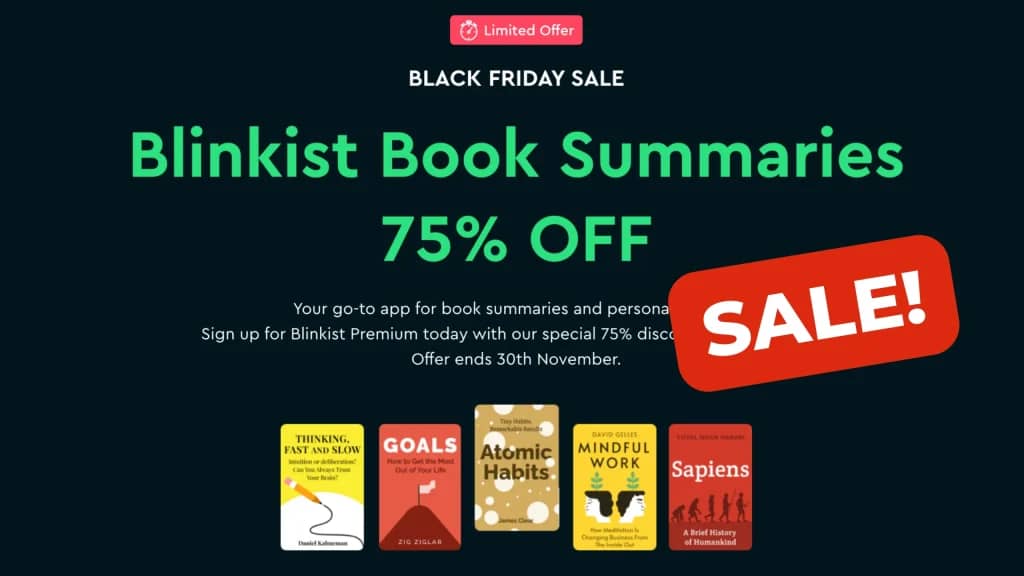 Blinkist Black Friday 2023 Sale Get 75 OFF. Largest Discount Ever